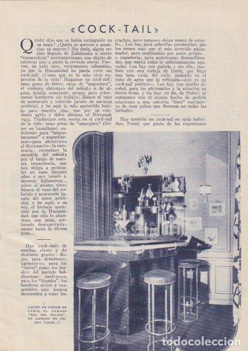 Coleccionismo de revistas y peri&oacute;dicos: * COCTAILS * Cock-tail / Hilda de Toledano - 1933