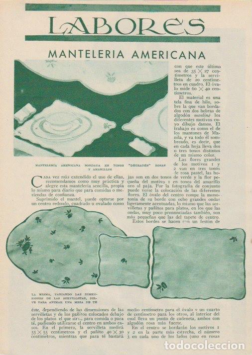 Coleccionismo de revistas y peri&oacute;dicos: Labores: manteler&iacute;a americana - 1933