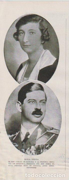 Coleccionismo de revistas y peri&oacute;dicos: Boda rey Carlos de Ruman&iacute;a y la princesa Eudoxia de Bulgaria - 1933