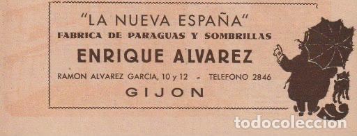 Coleccionismo de revistas y peri&oacute;dicos: * GIJ&Oacute;N * Publicidad f&aacute;brica de paraguas y sombrillas LA NUEVA ESPA&Ntilde;A - 1933