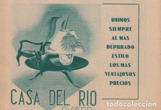 Collectionnisme de Revues et Journaux: * OVIEDO * Publicidad Casa Del R&iacute;o - 1933