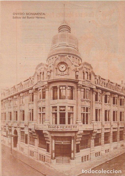 Coleccionismo de revistas y peri&oacute;dicos: * Oviedo * Edificio del Banco HERRERO - 1933
