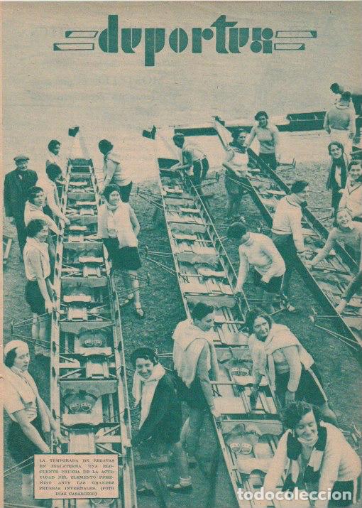 Coleccionismo de revistas y peri&oacute;dicos: Regatas femeninas en Inglaterra - 1933