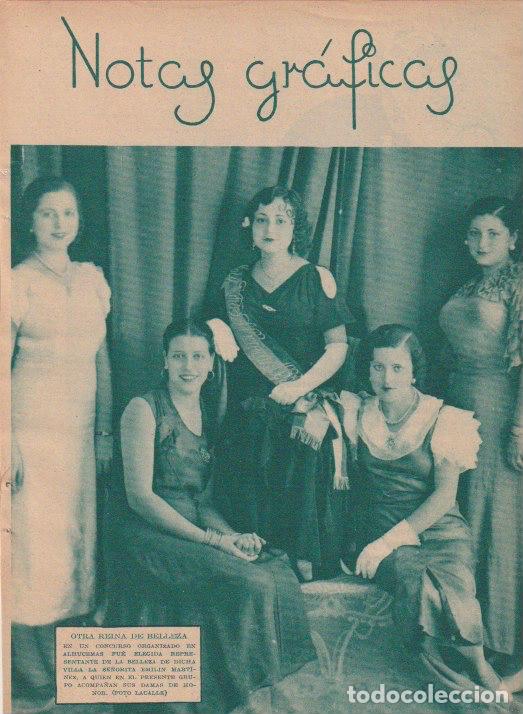 Coleccionismo de revistas y peri&oacute;dicos: * ALHUCEMAS * Reina de la belleza Emil&iacute;n Mart&iacute;nez y sus damas de honor - 1933
