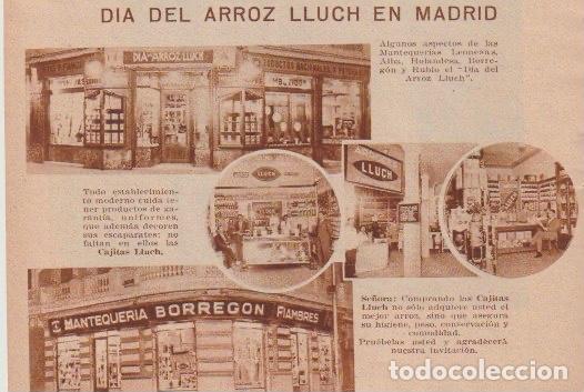 Collectionnisme de Revues et Journaux: * MADRID * D&iacute;a del arroz Lluch, Mantequer&iacute;as leonesas, Alba, Holandesa, Borreg&oacute;n y Rubio - 1933