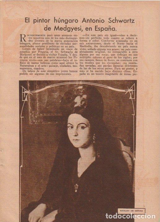 Coleccionismo de revistas y peri&oacute;dicos: * PINTURA * Antonio Schwartz de Medgyesi - 1933