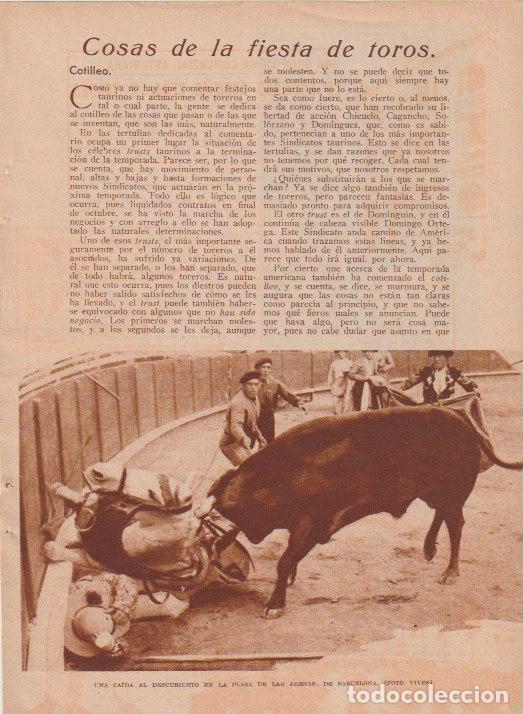 Coleccionismo de revistas y peri&oacute;dicos: * TOROS Y TOREROS * Perucho, Vicente Barrera, trust taurinos...- 1933