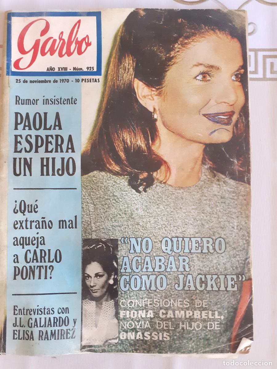 Colecionismo de Revistas e Jornais: Revista Garbo n&ordm; 925, Nov 1970. Jackie Onassis. Premios Onda, Ritmo Joven
