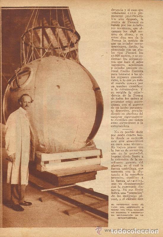 Coleccionismo de revistas y peri&oacute;dicos: * PICCARD * GLOBOS * PROKOFIEV Las ascensiones a la estratoesfera/ Enrique Gastardi - 1933