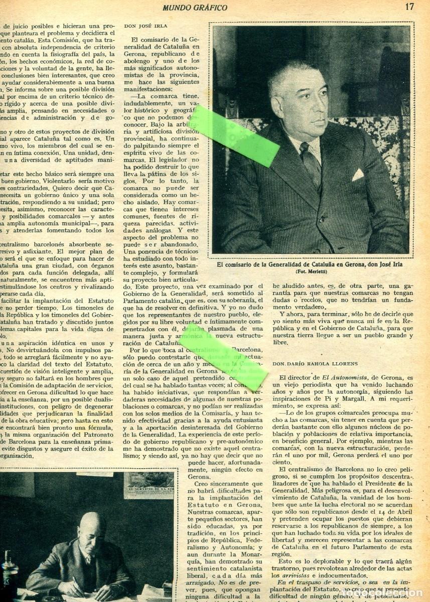 Collection Magazines and Newspapers: REVISTA A&Ntilde;O 1932 JOSEP IRLA GREGORIO MARA&Ntilde;ON LORENZO ROLDAN EMILIO HERRERO LUIS DE OTEYZA