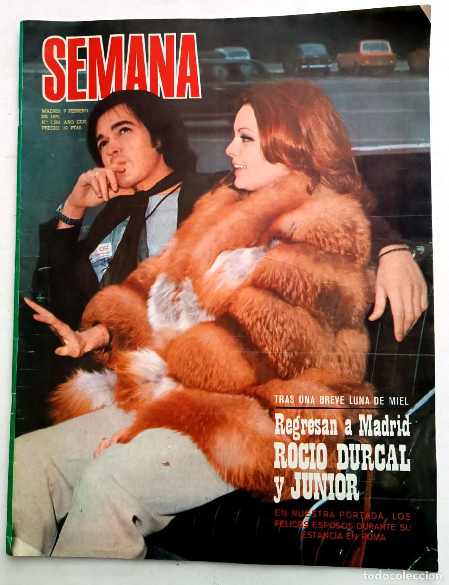 Coleccionismo de Revistas y Peri&oacute;dicos: REVISTA SEMANA 1564 DE FEBRERO 1970. ROCIO DURCAL Y JUNIOR