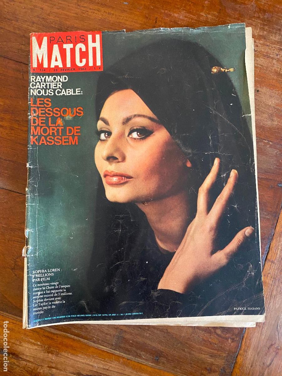 Coleccionismo de revistas y peri&oacute;dicos: Magazine Paris-Match No 724 23 Feb 1963 Sophia Loren, Berlin