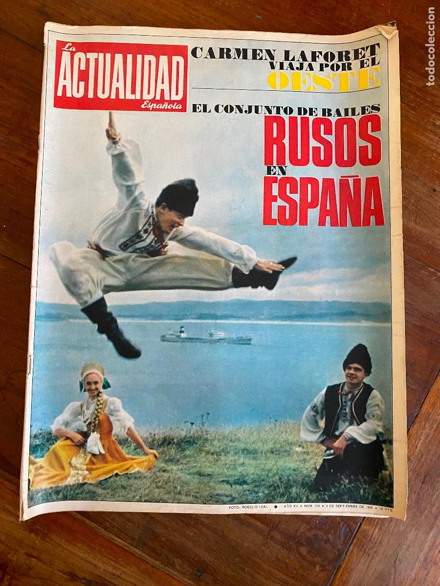 Coleccionismo de revistas y peri&oacute;dicos: la actualidad espa&ntilde;ola 766 revista, el conjunto de bailes rusos en espa&ntilde;a