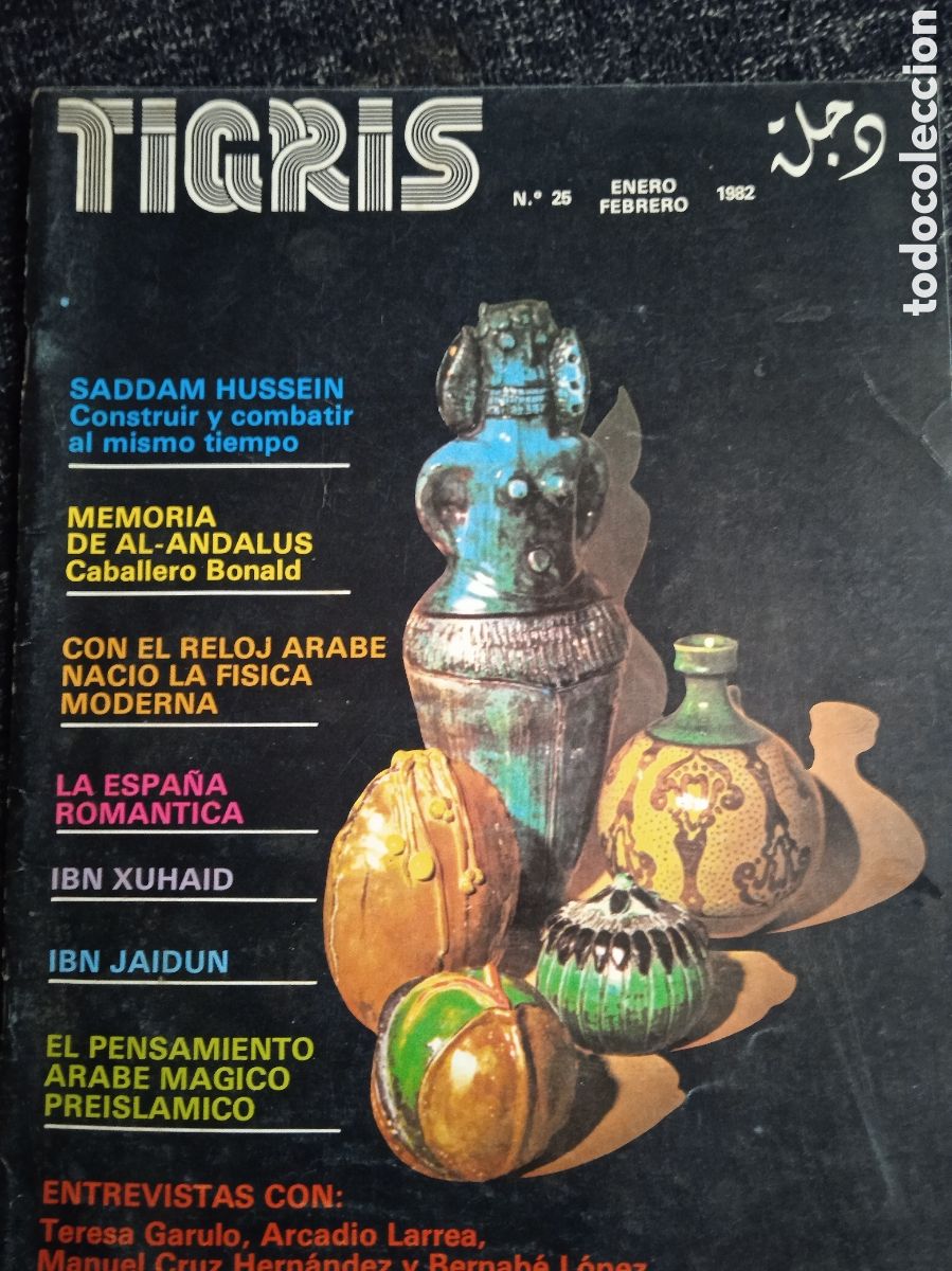 Coleccionismo de revistas y peri&oacute;dicos: TIGRIS N&ordm; 25 ENERO FEBRERO 1982 - revista Pensamiento &aacute;rabe, Al-Andalus caballero bonald