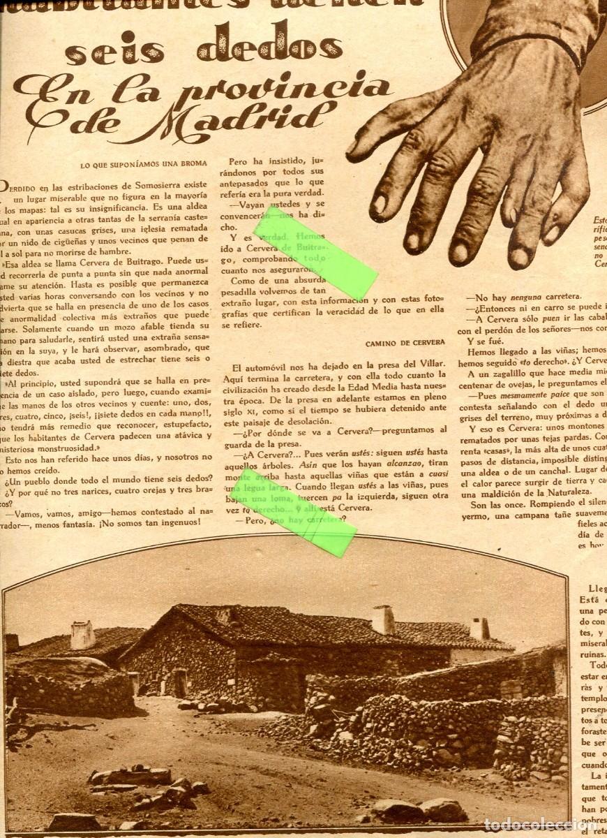 Collezionismo di Riviste e Giornali: REVISTA A&Ntilde;O 1929 MALFORMACIONES CONGENITAS SEIS DEDOS EN CERVERA CABEZO LADRILLAR HURDES