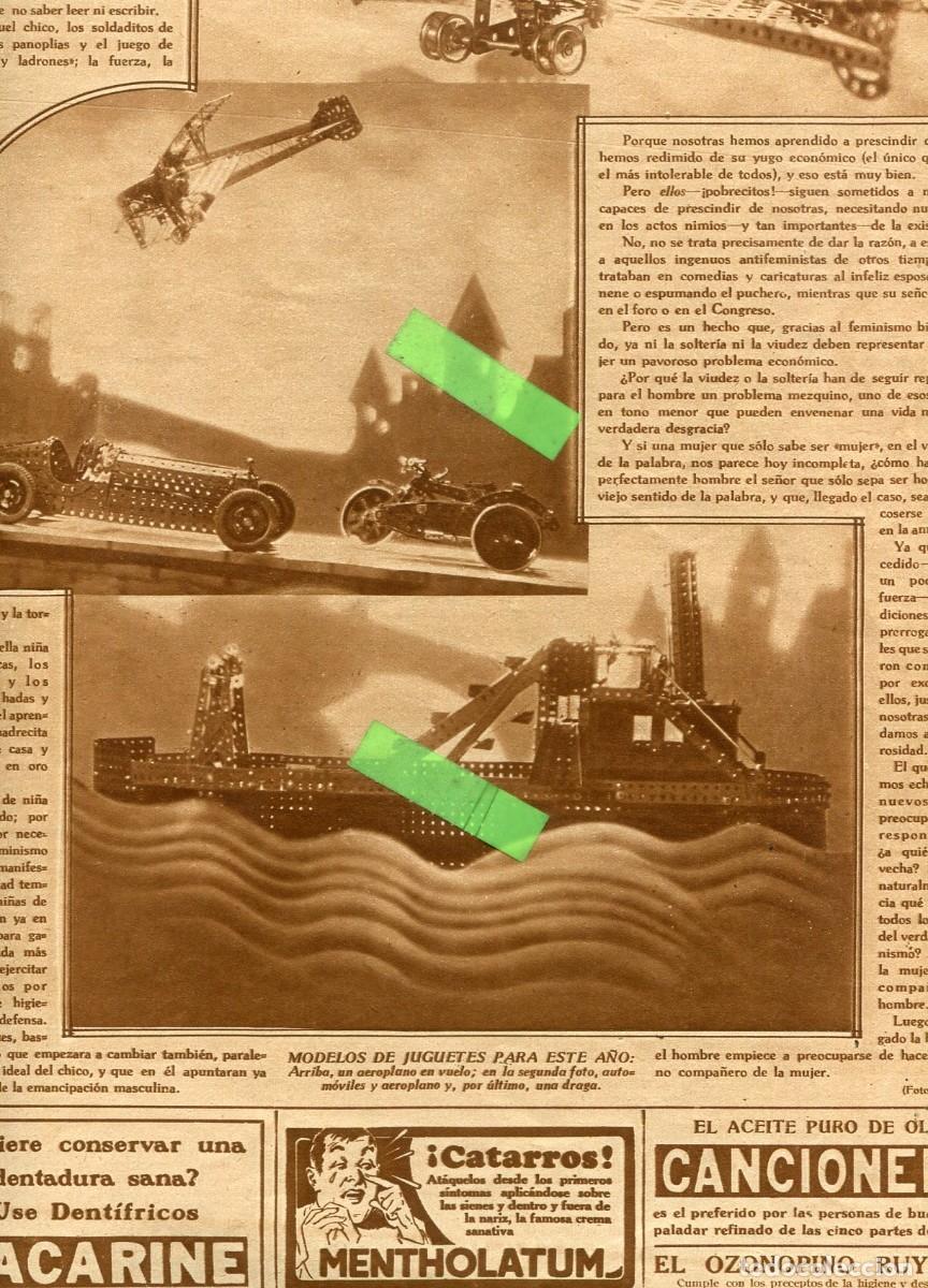 Coleccionismo de Revistas y Peri&oacute;dicos: REVISTA A&Ntilde;O 1930 JUGUETES MECANO TORERO VICENTE BARRERA GISELA EPHRUSSI MARISA ROESSET PINTORAS