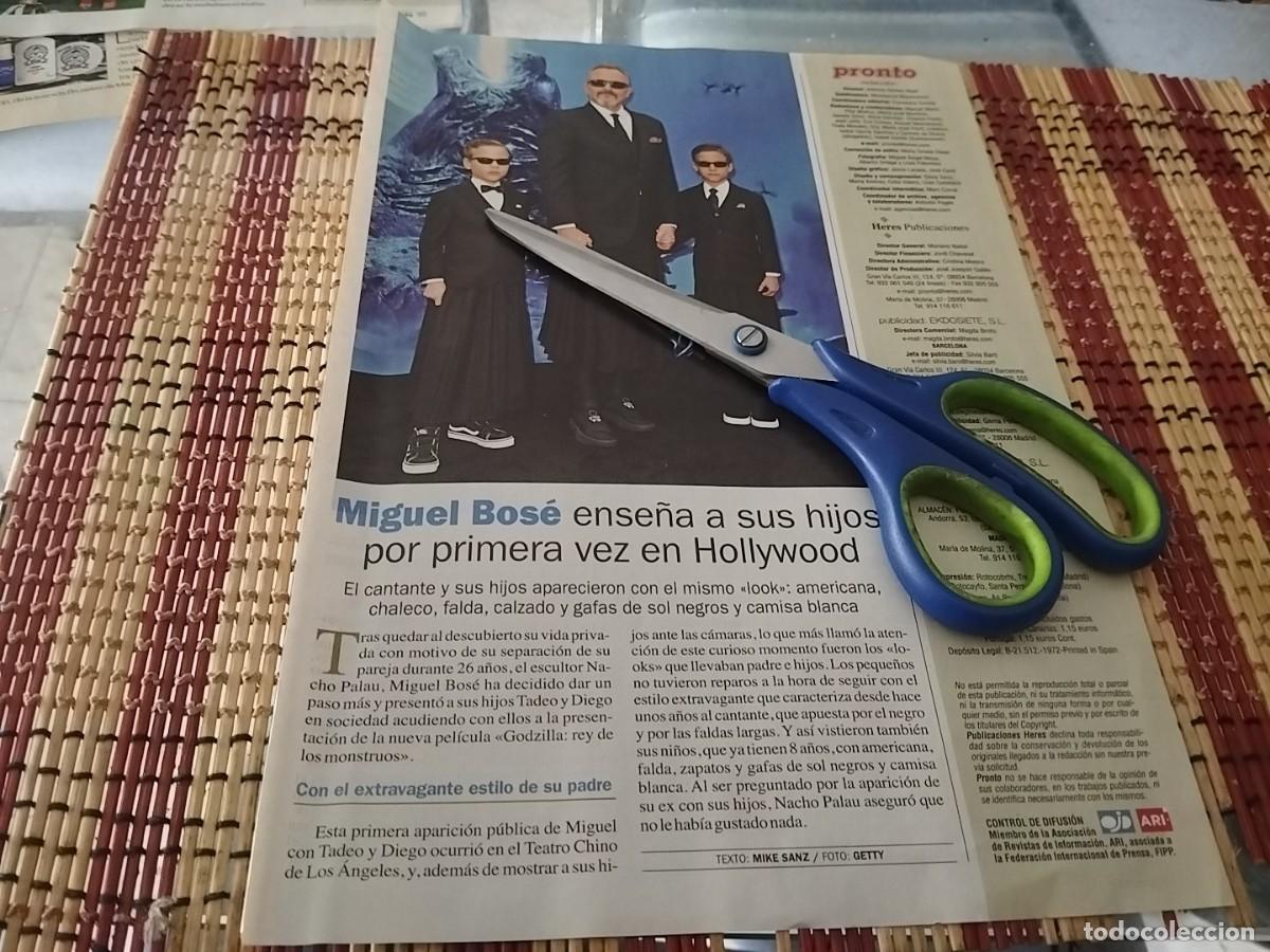 Coleccionismo de Revistas y Peri&oacute;dicos: MIGUEL BOS&Eacute; CON SUS HIJOS EN HOLLYWOOD RECORTE REVISTA 2019