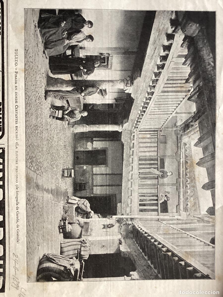 Coleccionismo de Revistas y Peri&oacute;dicos: POSADA DONDE CERVANTES ESCRIBI&Oacute; LA ILUSTRE FREGONA 1899 FOTO HOJA REVISTA