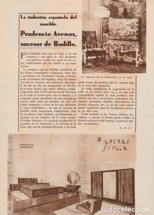 Colecionismo de Revistas e Jornais: * MUEBLES * Prudencio Arenas, sucesor de Badillo - 1933