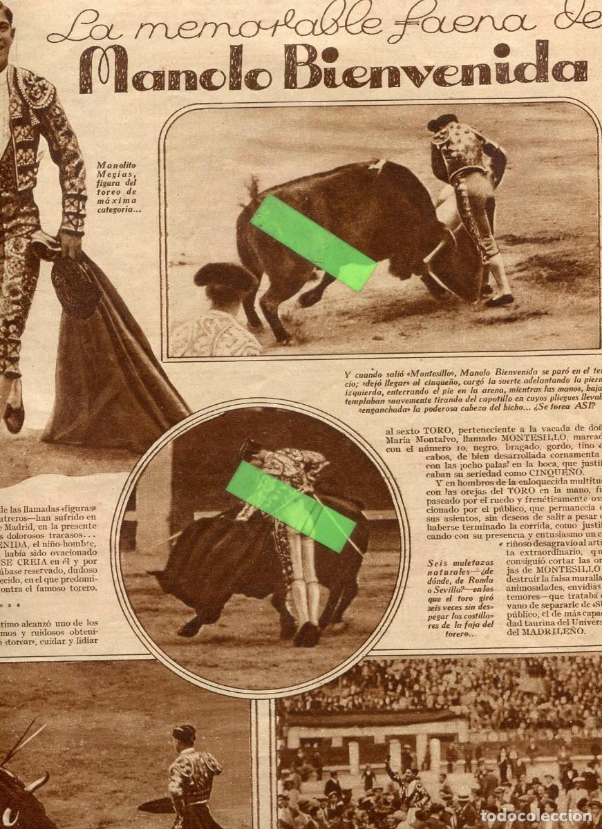 Coleccionismo de Revistas y Peri&oacute;dicos: REVISTA A&Ntilde;O 1930 MANOLO BIENVENIDA NI&Ntilde;O DE LA PALMA RONDA MARQUESA VILLAHUERTA SORIA