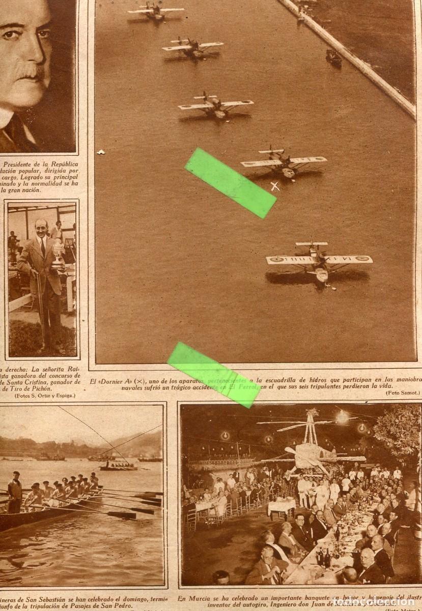 Coleccionismo de Revistas y Peri&oacute;dicos: REVISTA A&Ntilde;O 1930 DORNIER A FERROL LA CIERVA EN MURCIA VENDIMIA DEL VINO EN EL CONDADO HUELVA ANDALUZ
