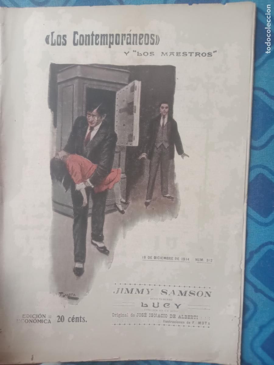 Collezionismo di Riviste e Giornali: Jimmy Samson. Jos&eacute; Ignacio de Alberti 1914 Revista ilustrada Los Contempor&aacute;neos