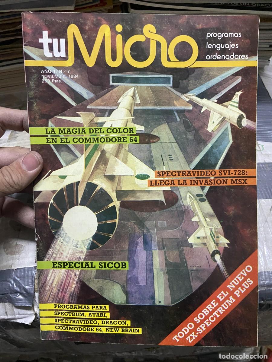 Collectionnisme de Revues et Journaux: REVISTA TU MICRO A&Ntilde;O 1 # 7 NOVIEMBRE 84 1984 SPECTRUM COMMODORE AMSTRAD ORIC DRAGON ATARI