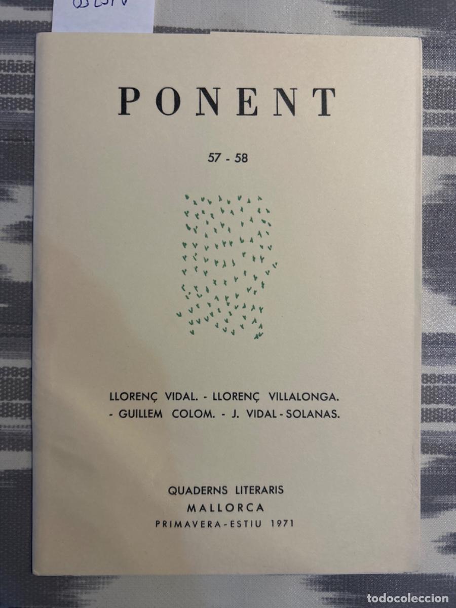 Collection Magazines and Newspapers: REVISTA LITERARIA PONENT, CIUTAT DE MALLORCA, 57 58, 1971