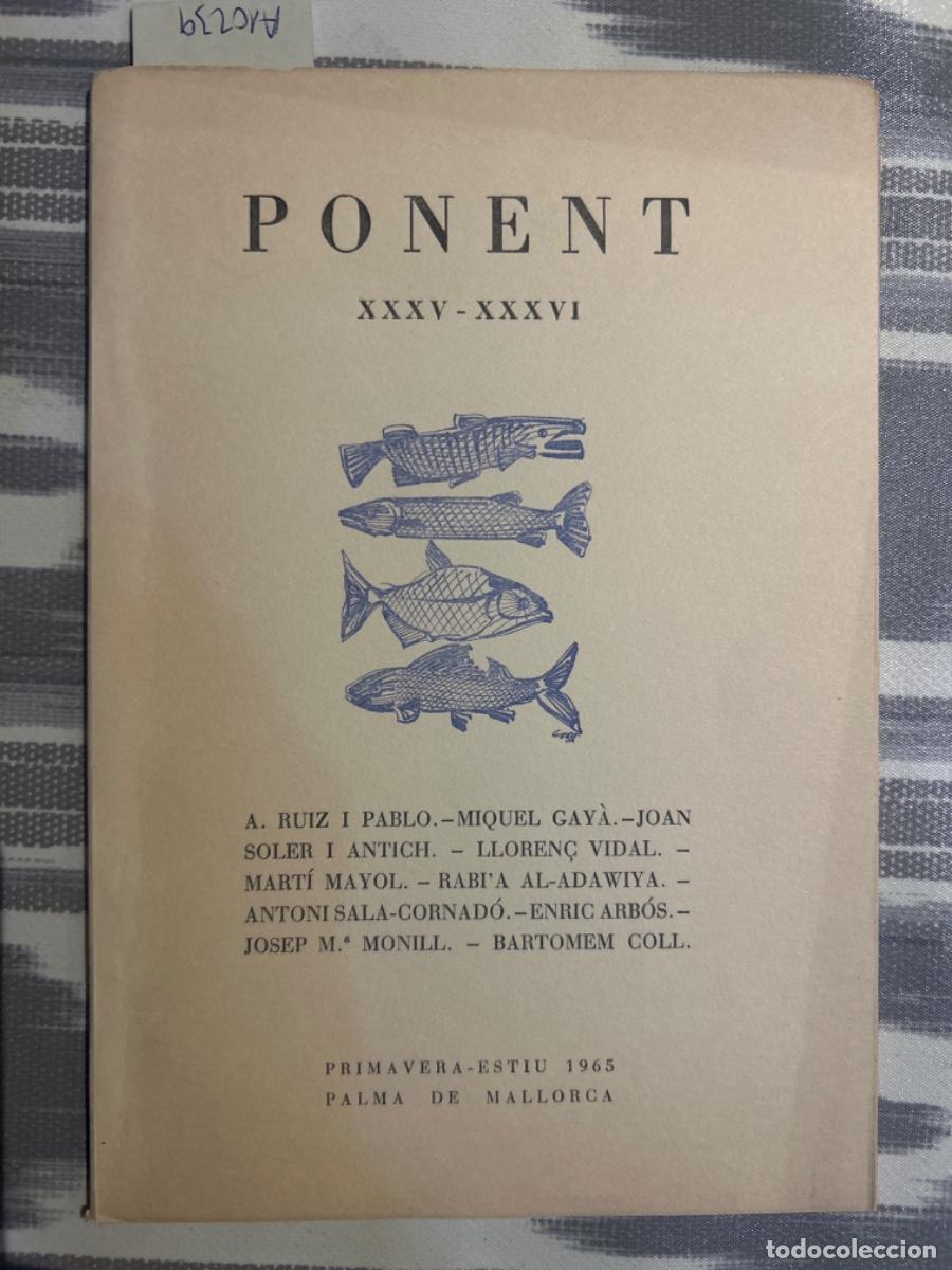 Collection Magazines and Newspapers: REVISTA LITERARIA PONENT, CIUTAT DE MALLORCA, XXXV XXXVI, 1965