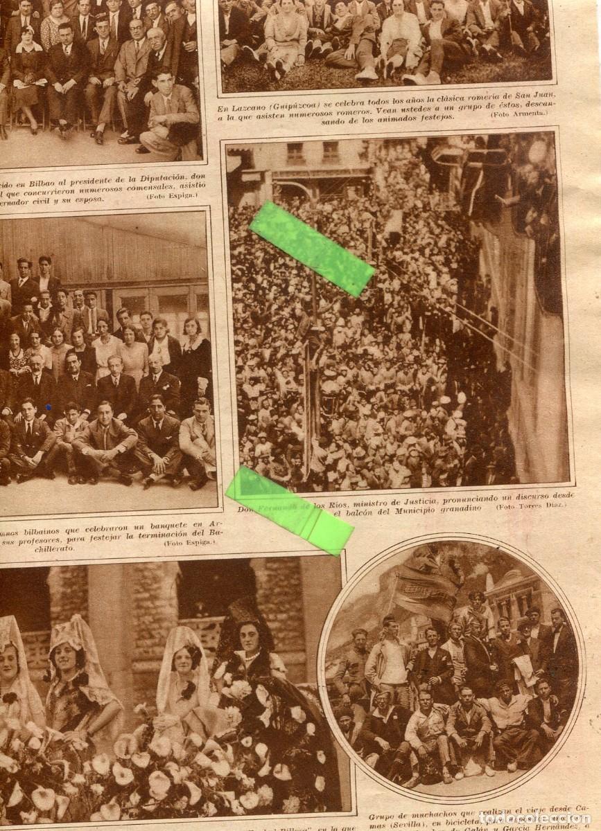 Coleccionismo de Revistas y Peri&oacute;dicos: REVISTA A&Ntilde;O 1931 ANGEL RICO EN MURCIA TRAJE TIPICO DE TALAVERA LAZCANO FERNANDO DE LOS RIOS RONDA