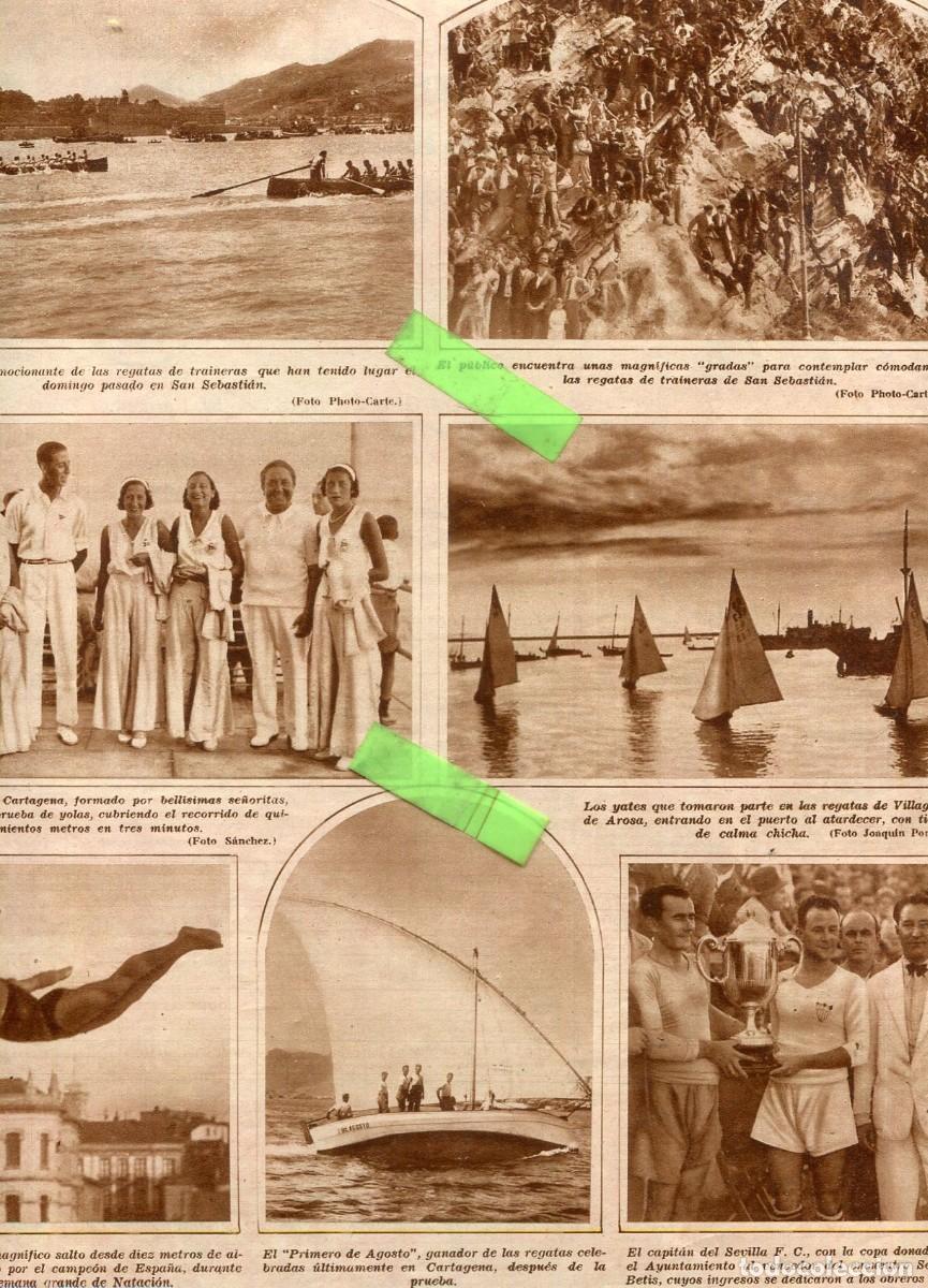 Coleccionismo de Revistas y Peri&oacute;dicos: REVISTA A&Ntilde;O 1931 REMO FEMENINO EN CARTAGENA REGATA EN VILLAGARCIA DE AROSA SEMANA DE NATACION GIJON