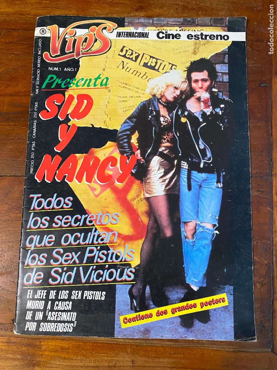 Coleccionismo de Revistas y Peri&oacute;dicos: VIPS N&Uacute;MERO 1 REVISTA - SID Y NANCY - SECRETOS SEX PISTOLS
