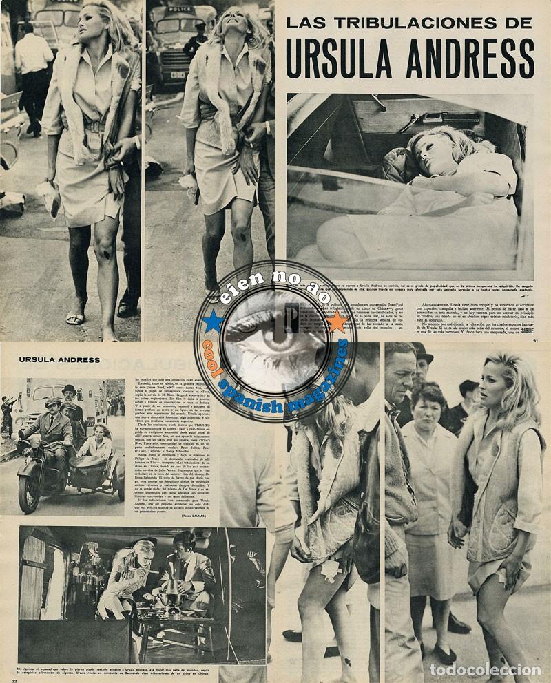 Collezionismo di Riviste e Giornali: Articulo 4 p&aacute;ginas y portada # 1965 ~ Las tribulaciones de URSULA ANDRESS