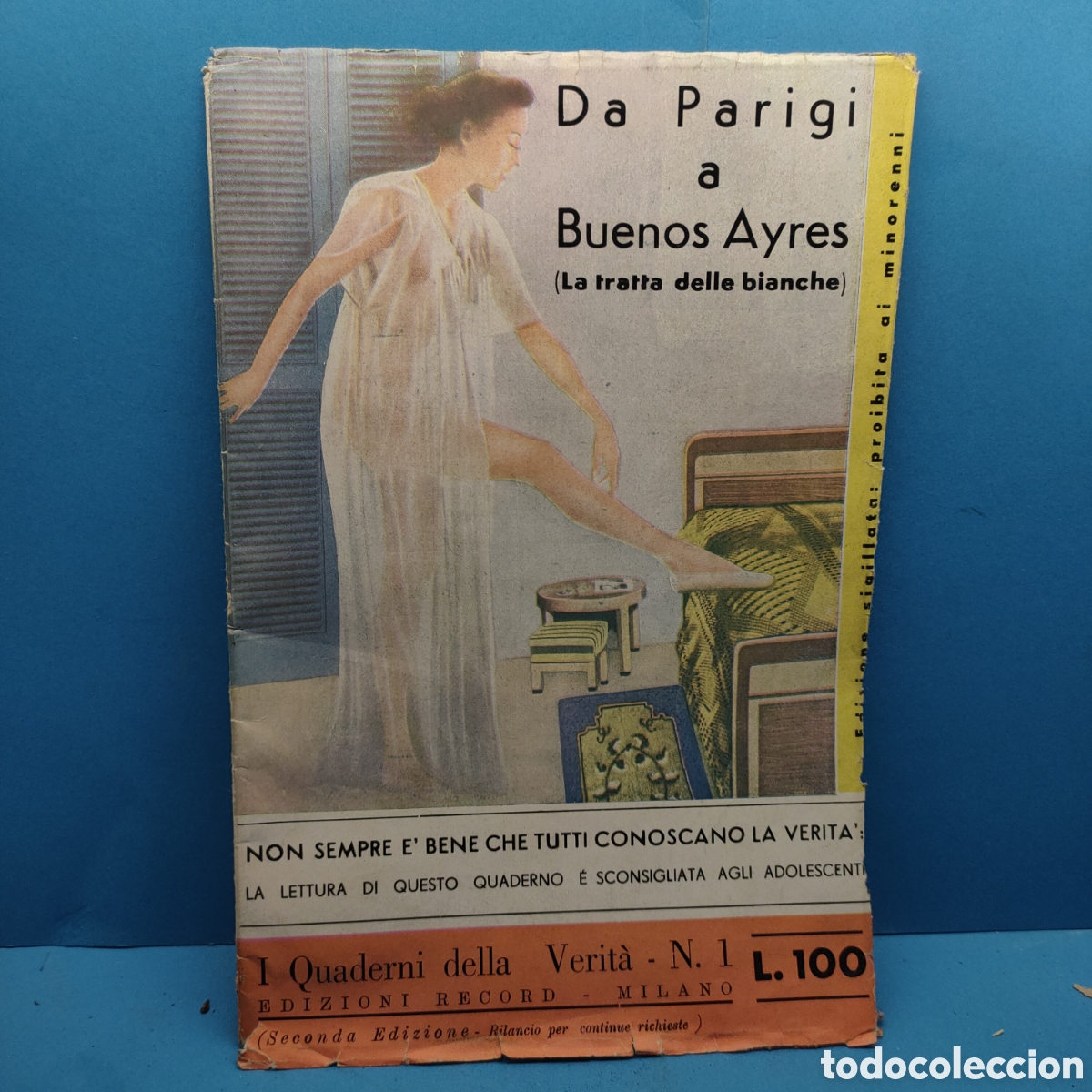 Coleccionismo de Revistas y Peri&oacute;dicos: DE PARIGI A BUENOS AYRES. (La tratta delle bianche). 2 edicione. Milano
