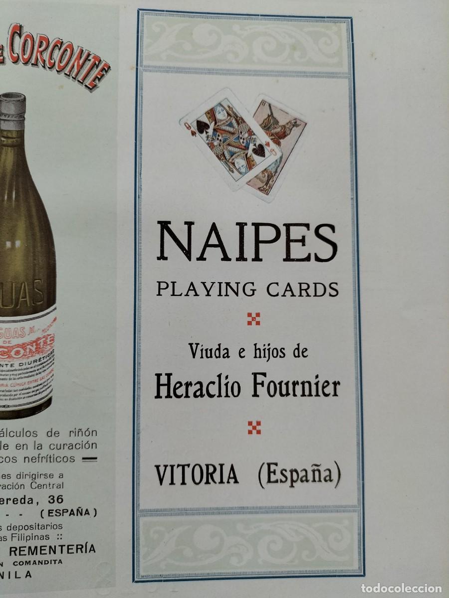 Sammeln von Zeitschriften und Zeitungen: NAIPES VIUDA E HIJOS DE HERACLIO FOURNIER VITORIA PLAYING CARDS HOJA A&Ntilde;O 1927