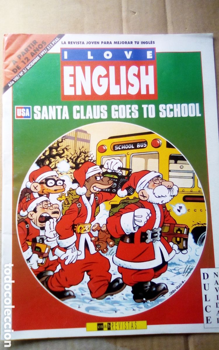 Coleccionismo de Revistas y Peri&oacute;dicos: I love English. N&deg; 3. Diciembre 1995.The Cranberries. Special The Beatles. Santa Claus. Algernon.