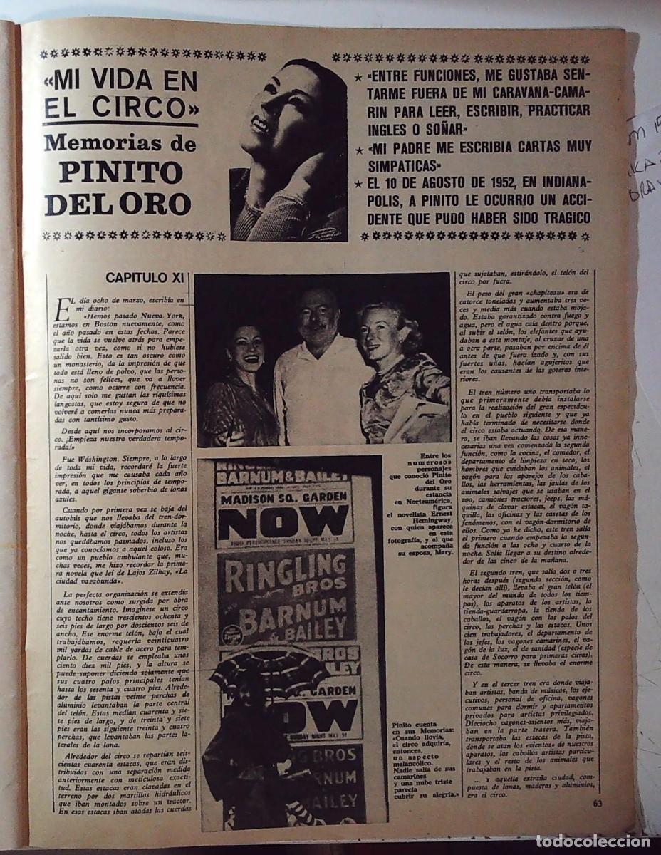 Coleccionismo de Revistas y Peri&oacute;dicos: PINITO DE ORO MEMORIAS MI VIDA EN EL CIRCO SEMANA