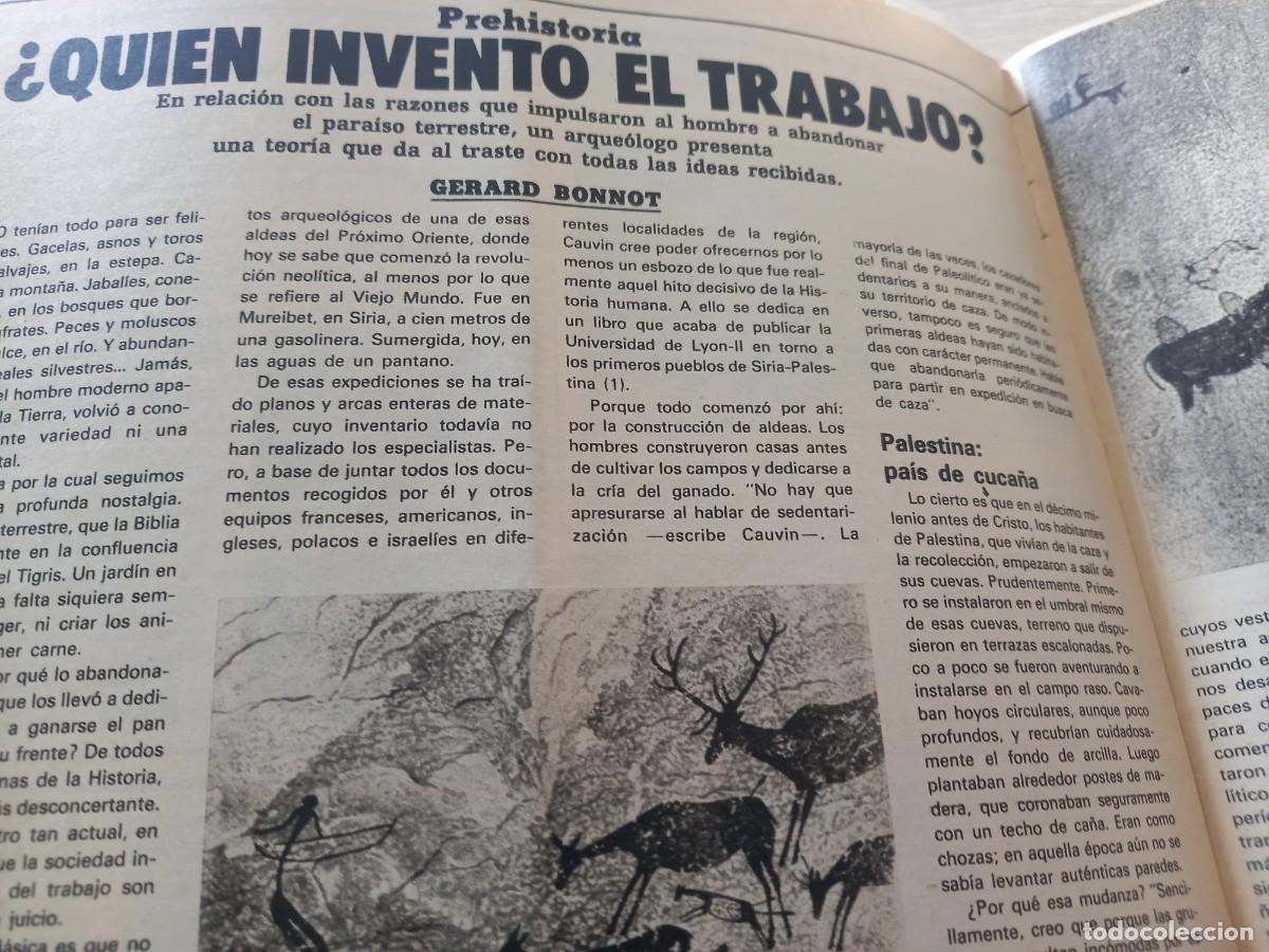 Coleccionismo de Revistas y Peri&oacute;dicos: PREHISTORIA: &iquest;QUIEN INVENTO EL TRABAJO?. RECORTE DE TRIUNFO ABRIL 1980