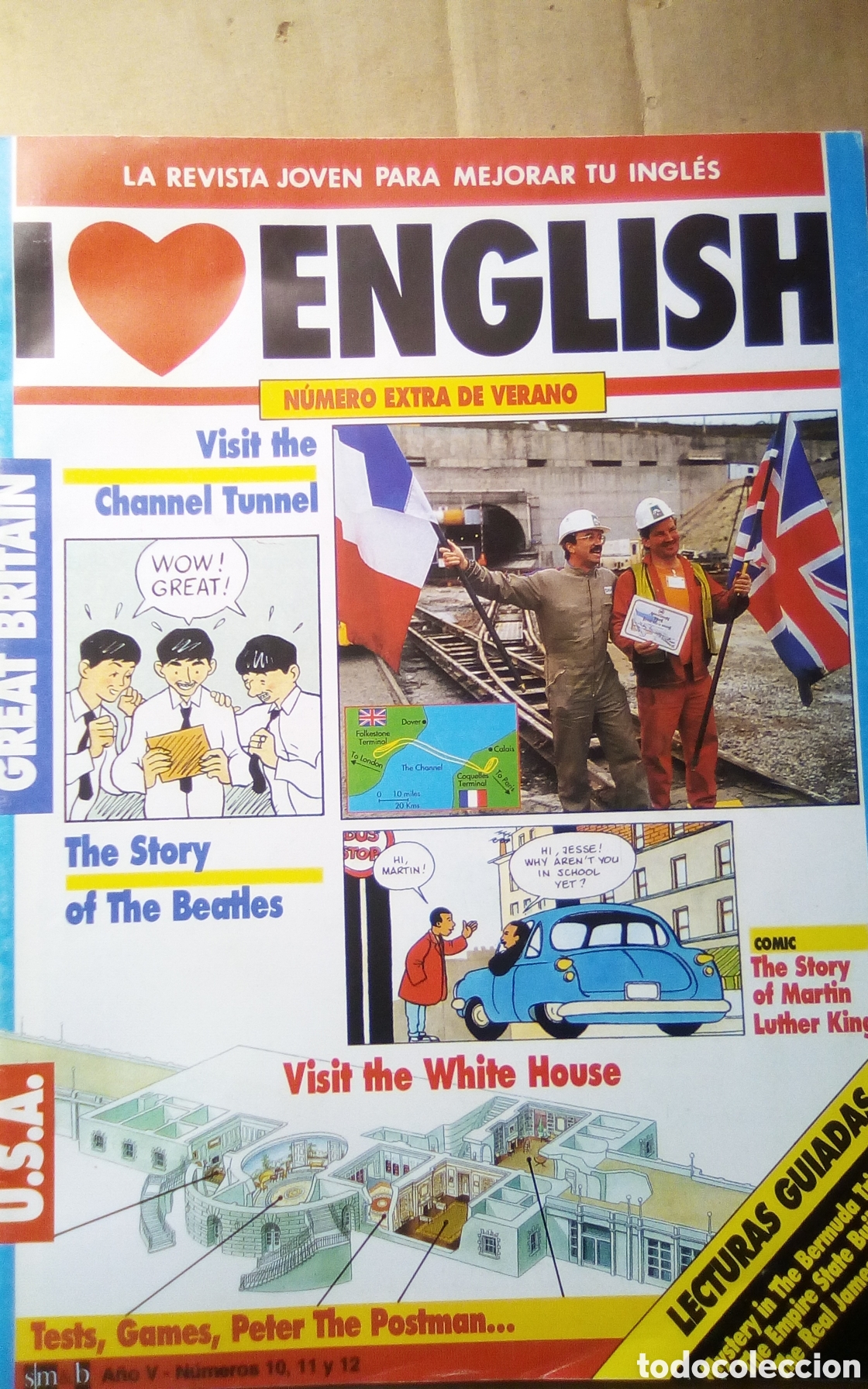 Coleccionismo de Revistas y Peri&oacute;dicos: I love English. 1993. Extra verano. The story of The Beatles. Martin Luther King. The Channel Tunel.