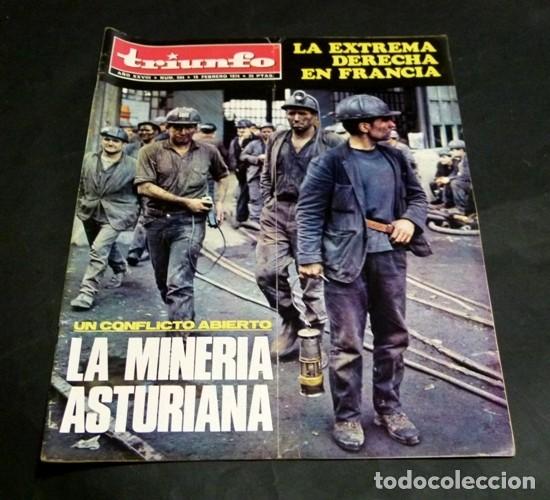 Collezionismo di Riviste e Giornali: [REVISTA TRIUNFO]. N&ordm; 594. A&Ntilde;O 1974. LA MINERIA ASTURIANA. EXTREMA DERECHA EN FRANCIA.
