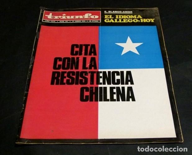 Collezionismo di Riviste e Giornali: [REVISTA TRIUNFO]. N&ordm; 611. A&Ntilde;O 1974. EL IDIOMA GALLEGO. GALICIA. LA RESISTENCIA CHILENA.