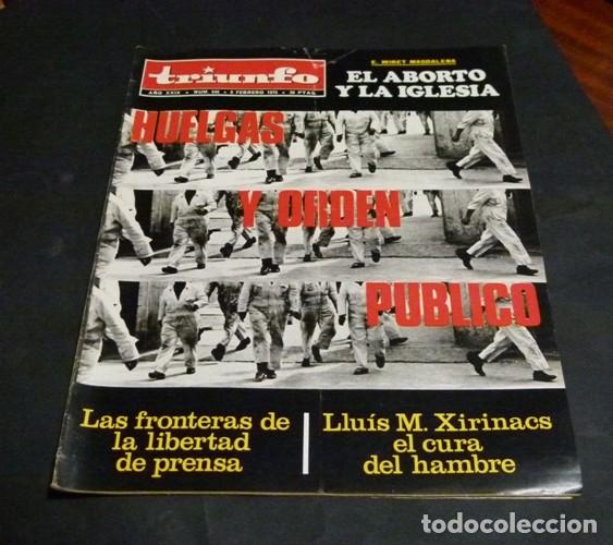 Collezionismo di Riviste e Giornali: [REVISTA TRIUNFO]. N&ordm; 645. A&Ntilde;O 1975. EL ABORTO Y LA IGLESIA. LLUIS M. XIRINACS.