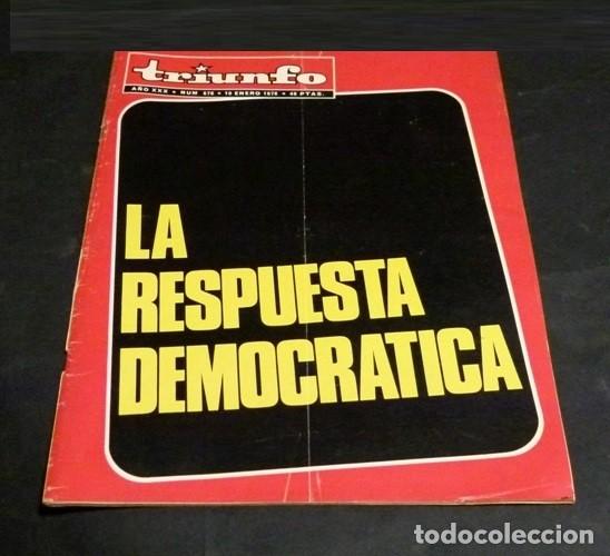 Collezionismo di Riviste e Giornali: [REVISTA TRIUNFO]. N&ordm; 676. A&Ntilde;O 1976. LA RESPUESTA DEMOCRATICA.