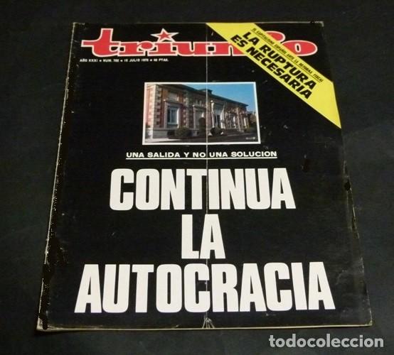 Sammeln von Zeitschriften und Zeitungen: [REVISTA TRIUNFO]. N&ordm; 702. A&Ntilde;O 1976. CONTINUA LA AUTOCRACIA.