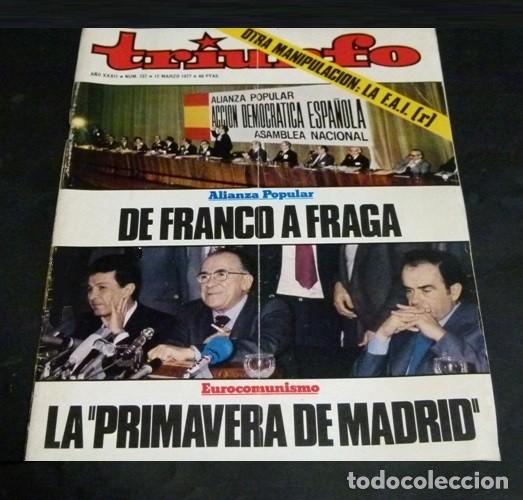 Sammeln von Zeitschriften und Zeitungen: [REVISTA TRIUNFO]. N&ordm; 737. A&Ntilde;O 1977. ALIANZA POPULAR DE FRANCO A FRAGA. EUROCOMUNISMO.