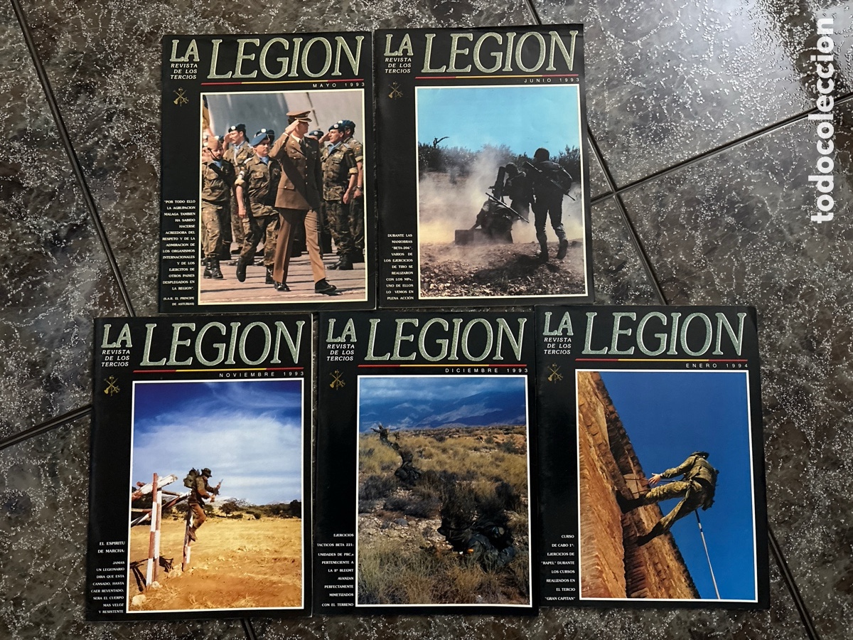 Coleccionismo de revistas y peri&oacute;dicos: 5 revistas La legion, a&ntilde;o 1993 y 1994