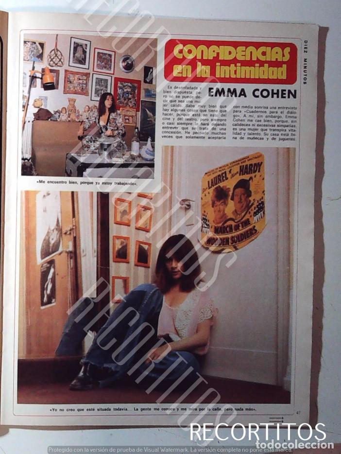 Coleccionismo de Revistas y Peri&oacute;dicos: EMMA COHEN EN LA INTIMIDAD