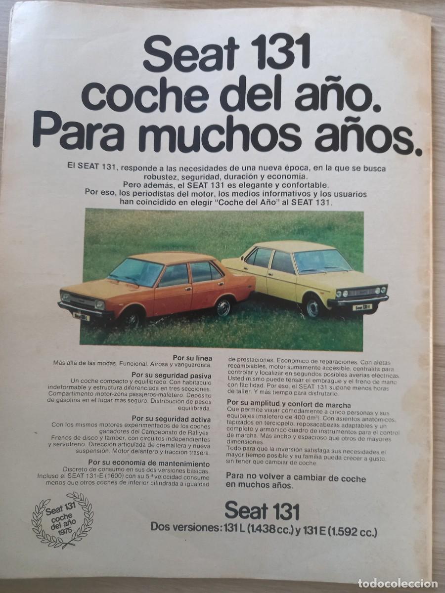 Coleccionismo de revistas y peri&oacute;dicos: PUBLICIDAD. ANUNCIO DE SEAT 131. 24X31 CM. EXTRA&Iacute;DO DE REVISTA 1976