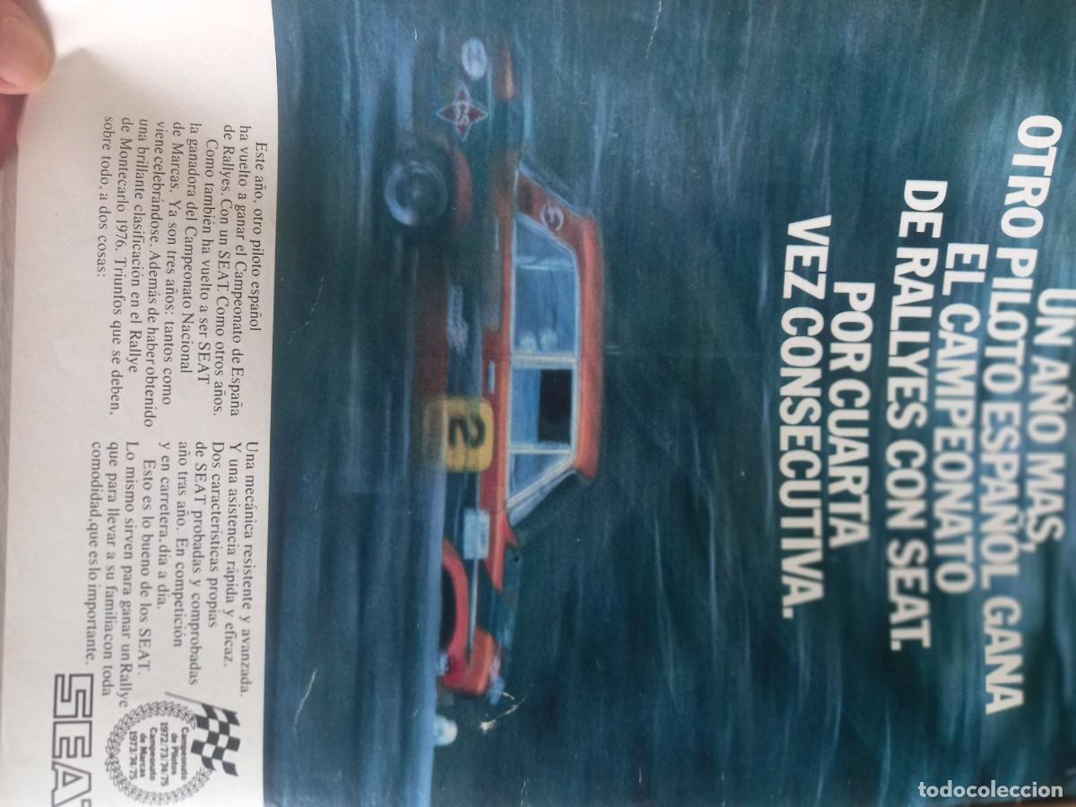 Coleccionismo de revistas y peri&oacute;dicos: PUBLICIDAD. ANUNCIO DE SEAT GANA CAMPEONATO DE RALLYES. 24X31 CM. EXTRA&Iacute;DO DE REVISTA 1976