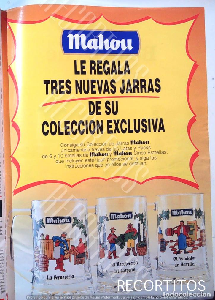 Coleccionismo de revistas y peri&oacute;dicos: MAHOU CERVEZA ANUNCIO PUBLICIDAD PROMO JARRAS 92